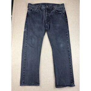 Levi's 501 Men's Jeans 38 Black Mid Rise Original‎ Fit Straight Leg Button Fly